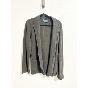 Cavour Mens Merino Wool Knit Blazer Jacket Sweater Made In Italy Size 52/L